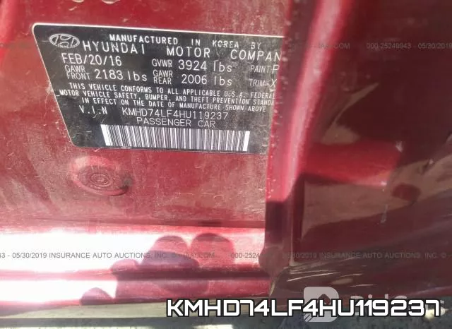 KMHD74LF4HU119237 фото 10