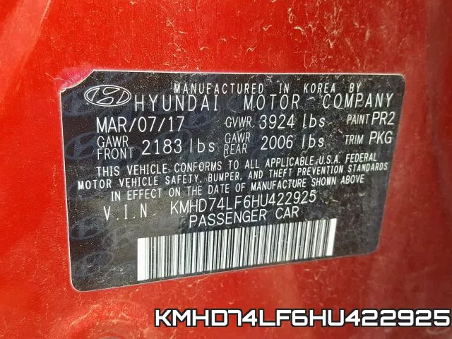 KMHD74LF6HU422925 фото 2