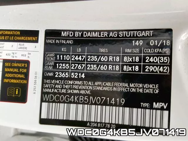 WDC0G4KB5JV071419 фото 2