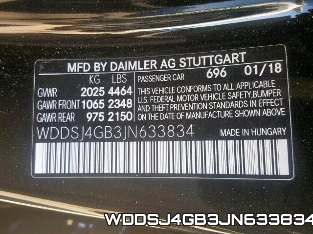 WDDSJ4GB3JN633834 фото 2