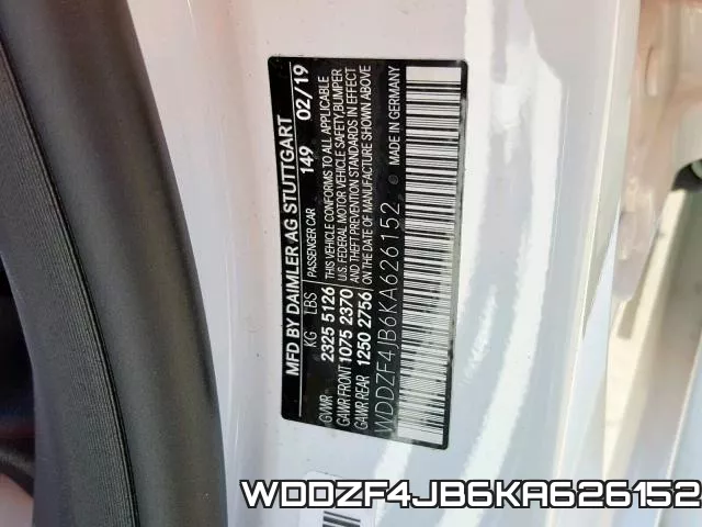 WDDZF4JB6KA626152 фото 2