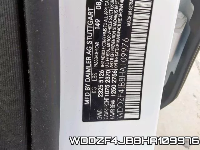 WDDZF4JB8HA109976 фото 2