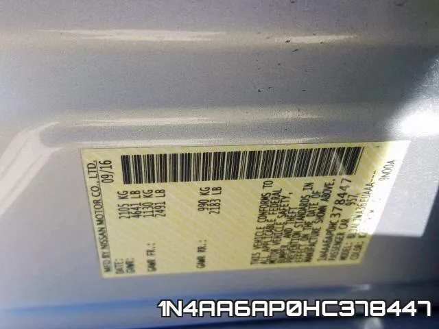 1N4AA6AP0HC378447 фото 2