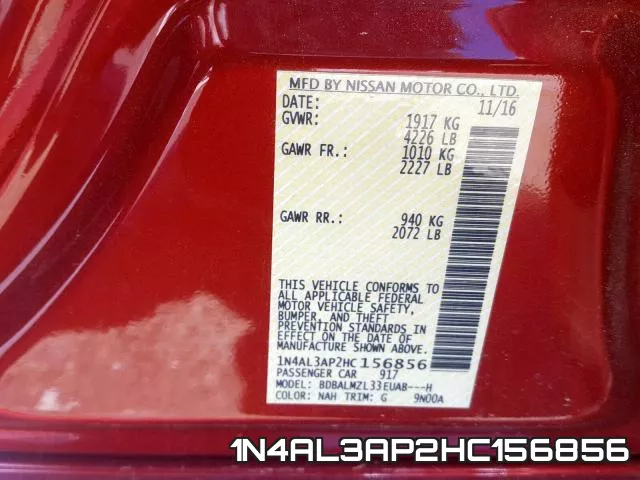 1N4AL3AP2HC156856 фото 2