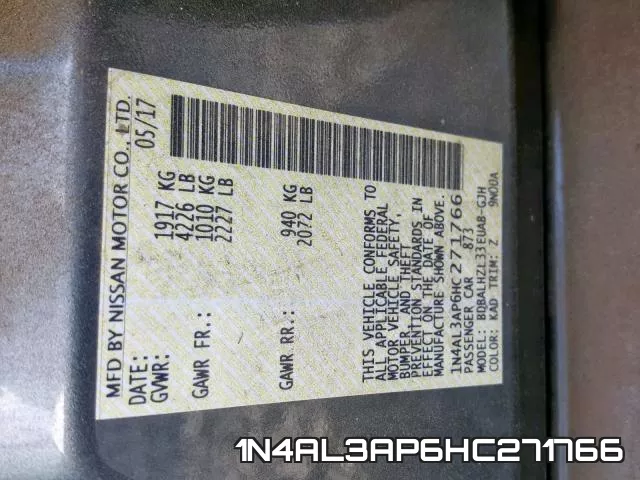 1N4AL3AP6HC271766 фото 2