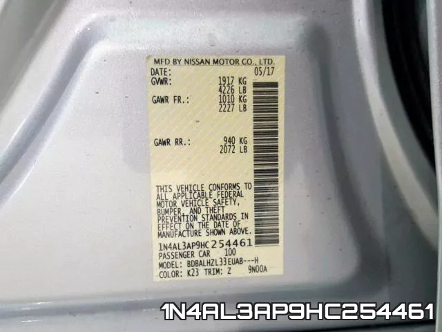 1N4AL3AP9HC254461 фото 2