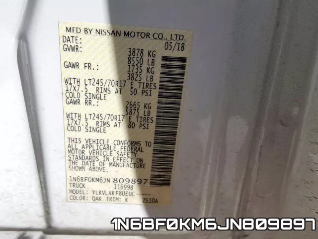 1N6BF0KM6JN809897 фото 2
