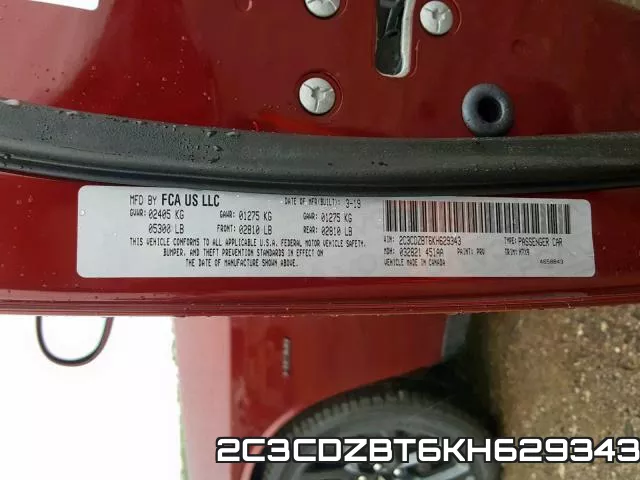 2C3CDZBT6KH629343 фото 2