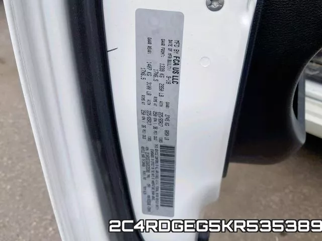2C4RDGEG5KR535389 фото 2