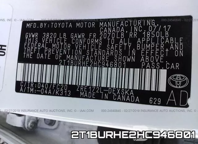 2T1BURHE2HC946801 фото 10