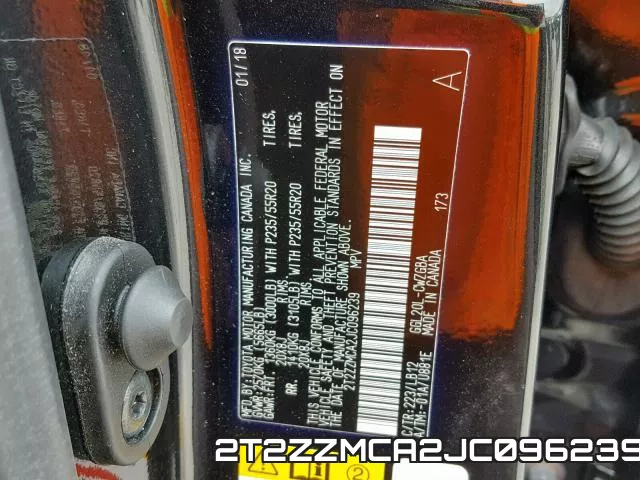 2T2ZZMCA2JC096239 фото 2