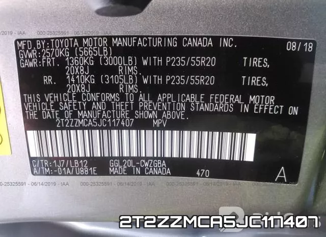 2T2ZZMCA5JC117407 фото 10