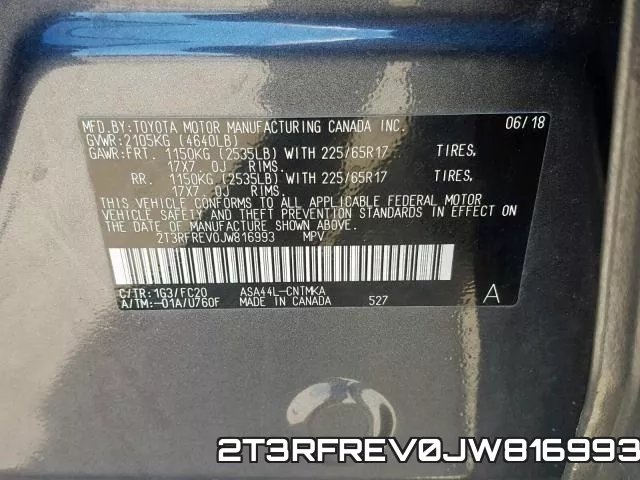2T3RFREV0JW816993 фото 2