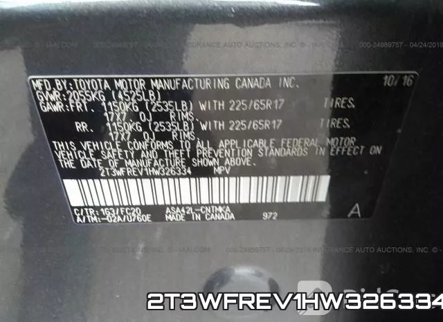 2T3WFREV1HW326334 фото 10