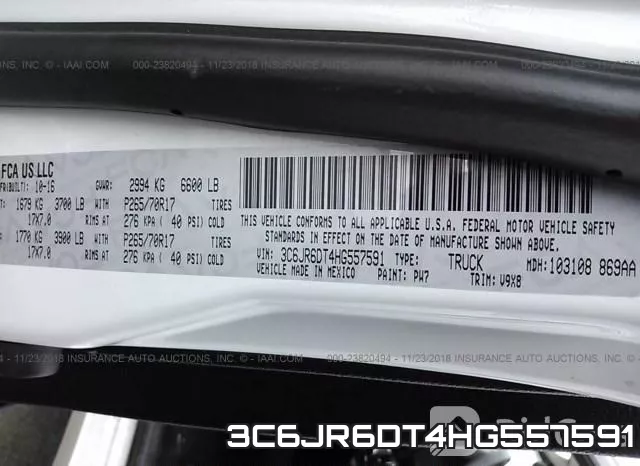 3C6JR6DT4HG557591 фото 10