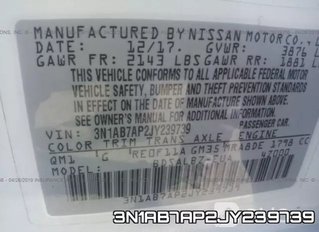 3N1AB7AP2JY239739 фото 9