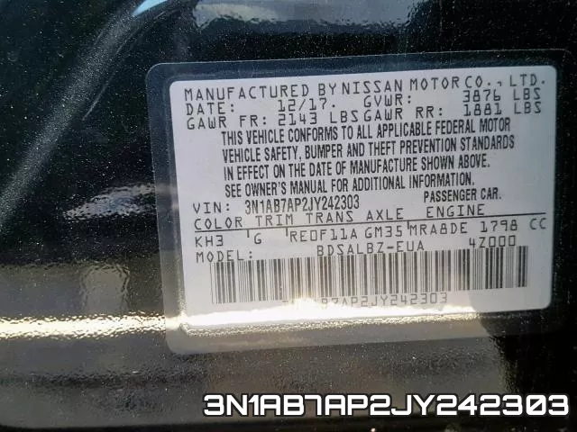 3N1AB7AP2JY242303 фото 2
