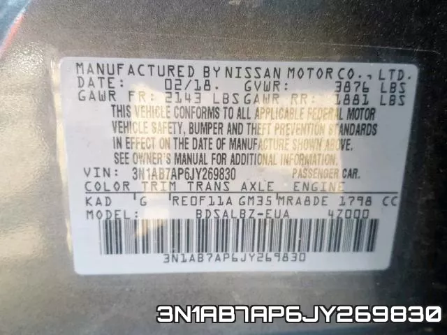 3N1AB7AP6JY269830 фото 2