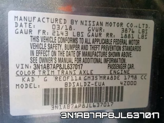 3N1AB7AP8JL637017 фото 2