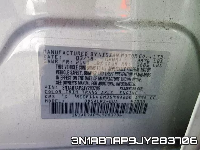 3N1AB7AP9JY283706 фото 2