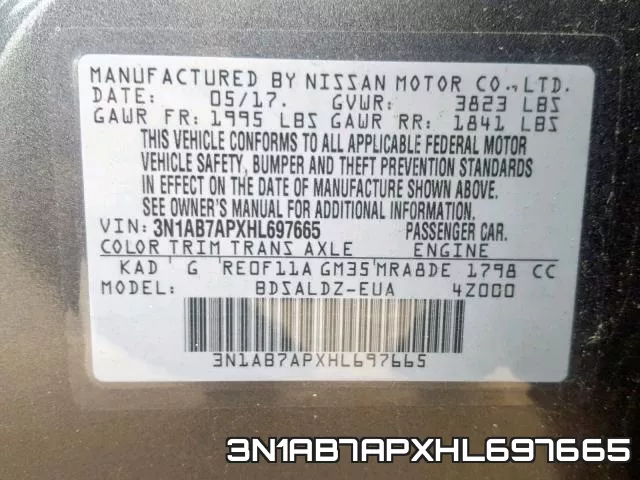 3N1AB7APXHL697665 фото 2