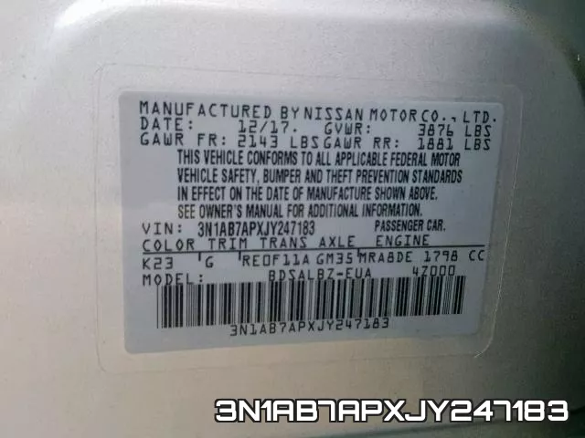 3N1AB7APXJY247183 фото 2