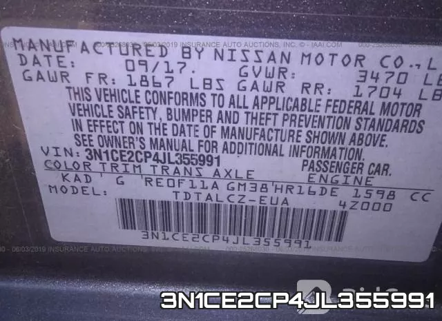 3N1CE2CP4JL355991 фото 10