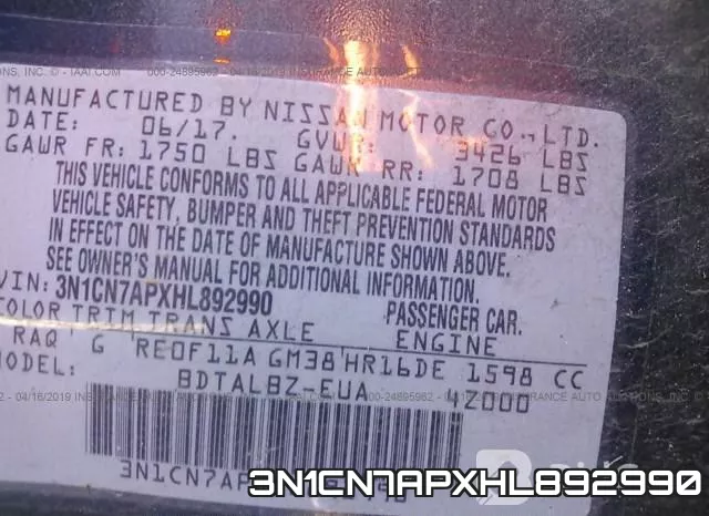 3N1CN7APXHL892990 фото 10