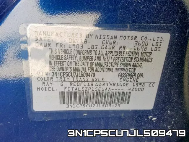 3N1CP5CU7JL509479 фото 2