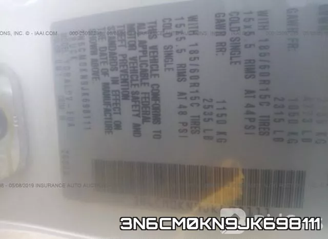 3N6CM0KN9JK698111 фото 9