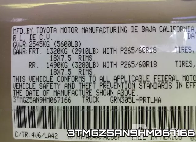 3TMGZ5AN9HM067166 фото 10