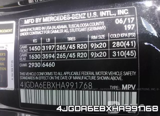 4JGDA6EBXHA991768 фото 10