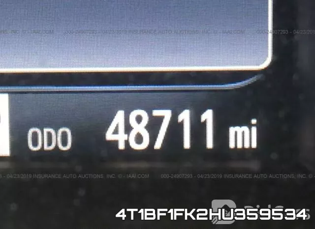 4T1BF1FK2HU359534 фото 8