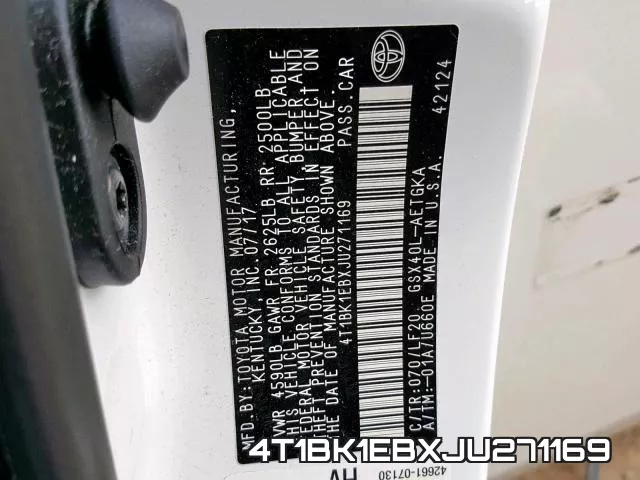 4T1BK1EBXJU271169 фото 2