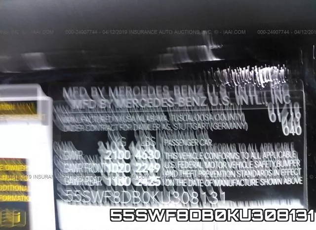 55SWF8DB0KU308131 фото 10