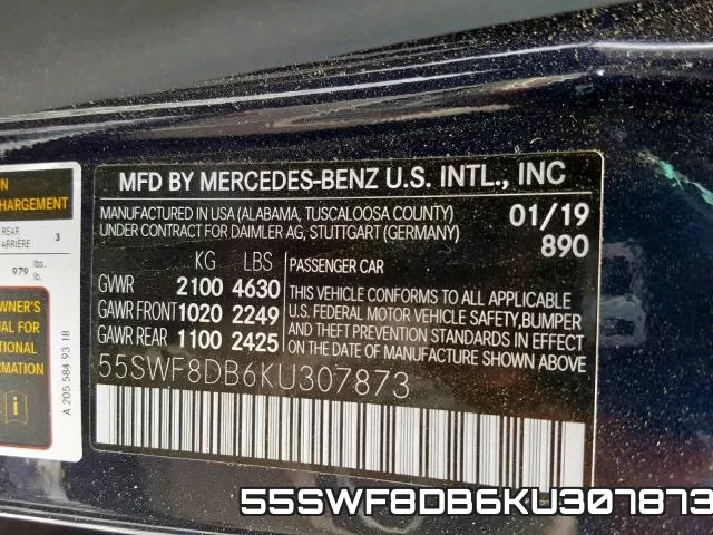 55SWF8DB6KU307873 фото 2