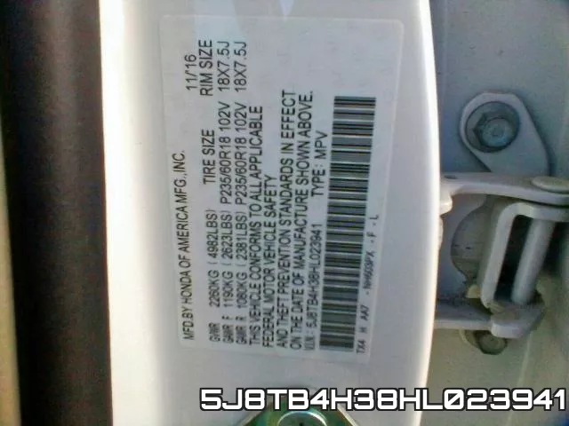 5J8TB4H38HL023941 фото 2
