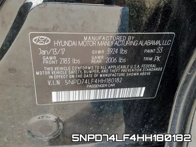 5NPD74LF4HH180182 фото 2