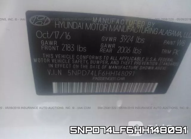 5NPD74LF6HH148091 фото 10