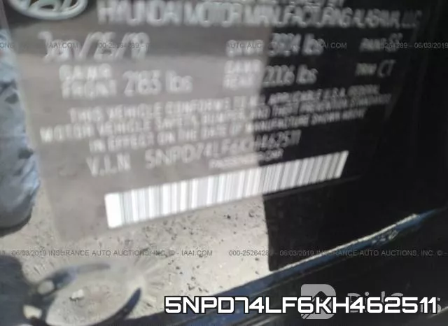 5NPD74LF6KH462511 фото 10