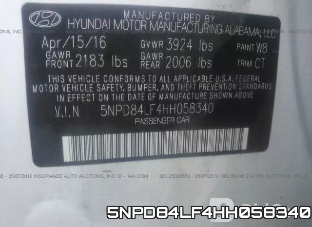 5NPD84LF4HH058340 фото 10