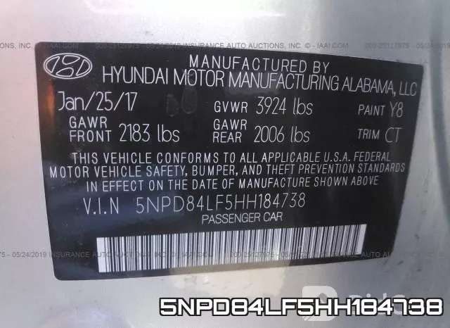 5NPD84LF5HH184738 фото 10