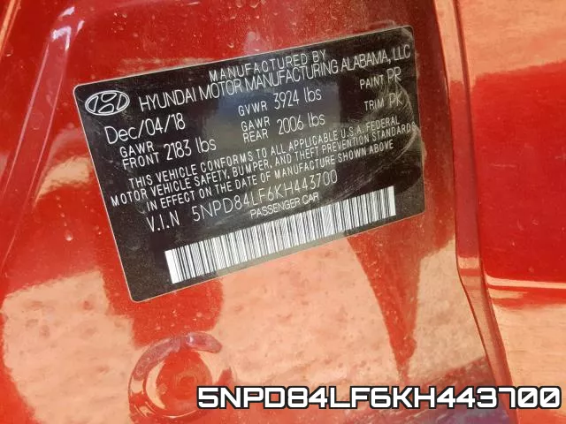 5NPD84LF6KH443700 фото 2