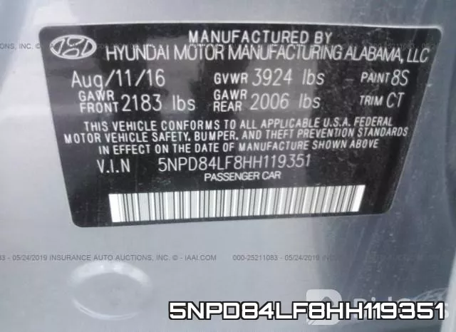 5NPD84LF8HH119351 фото 10