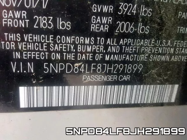 5NPD84LF8JH291899 фото 2