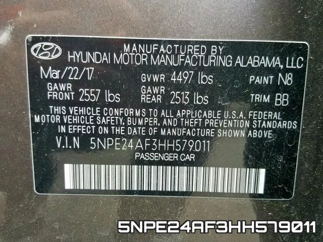 5NPE24AF3HH579011 фото 2