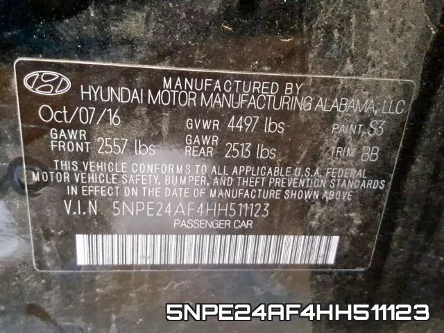 5NPE24AF4HH511123 фото 2