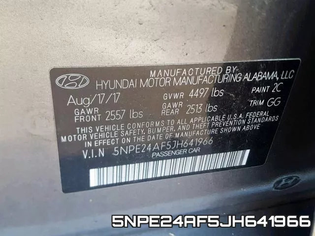 5NPE24AF5JH641966 фото 2