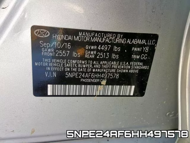 5NPE24AF6HH497578 фото 2