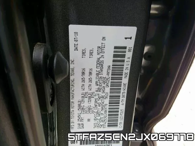 5TFAZ5CN2JX069778 фото 2